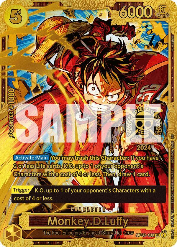 Monkey.D.Luffy (Championship 2024 World Final 1st Place) OP07-109 One Piece card