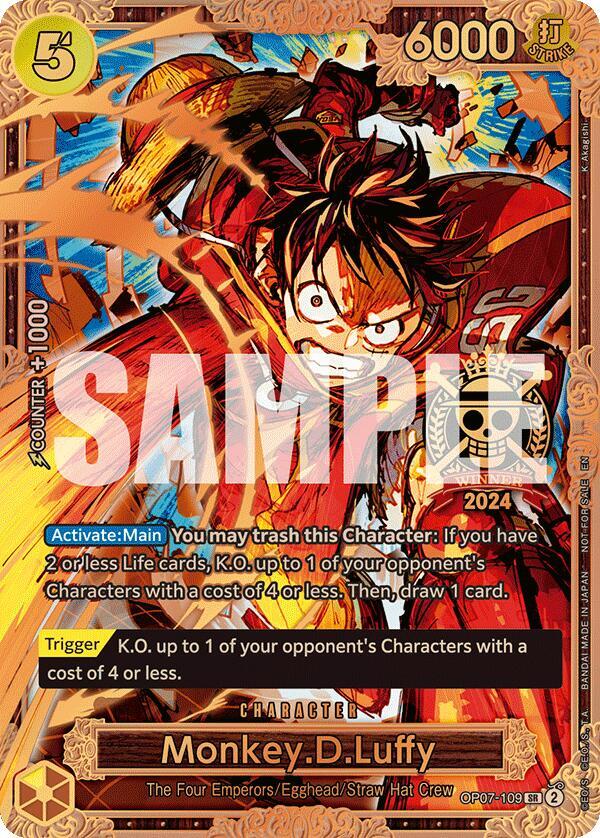 Monkey.D.Luffy (Championship 2024 World Final 3rd Place) OP07-109 One Piece card