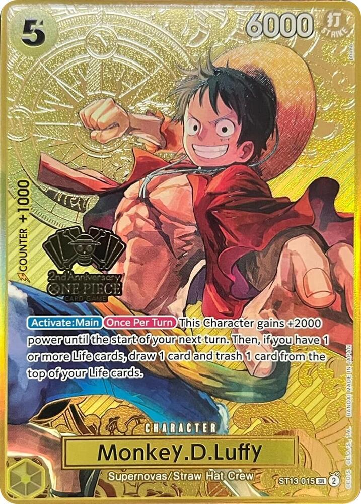 Monkey.D.Luffy (One Piece Japanese Version 2nd Anniversary Set) ST13-015 One Piece card