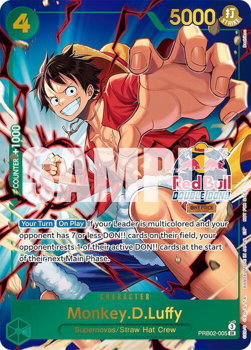 Monkey.D.Luffy (Red Bull Double Don!!) (Winner) PRB02-005 One Piece card