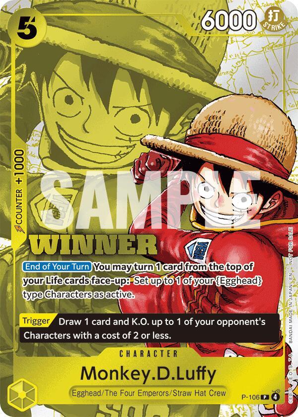 Monkey.D.Luffy (Winner Pack 2026 Vol. 2) P-106 One Piece card