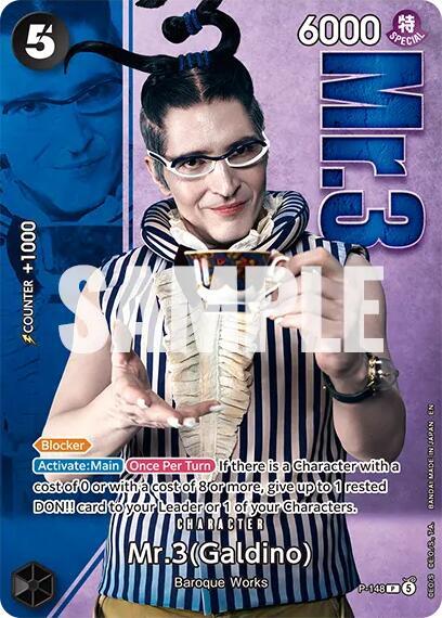 Mr.3 (Galdino) - P-148 (Premium Card Collection -Live Action Edition Vol.2 Baroque Works-) P-148 One Piece card