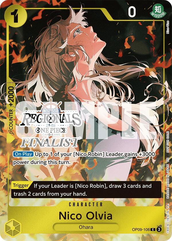 Nico Olvia (Online Regional Finalist Card Set 2025 Vol.1) OP09-106 One Piece card