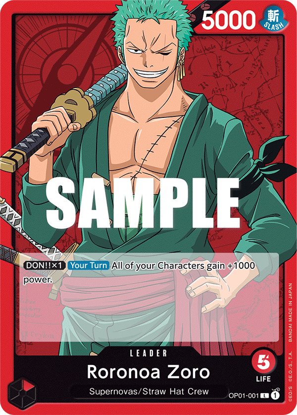 Roronoa Zoro (001) OP01-001 One Piece card