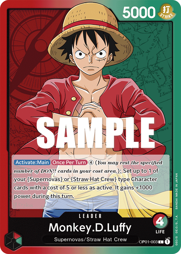 Monkey.D.Luffy (003) OP01-003 One Piece card