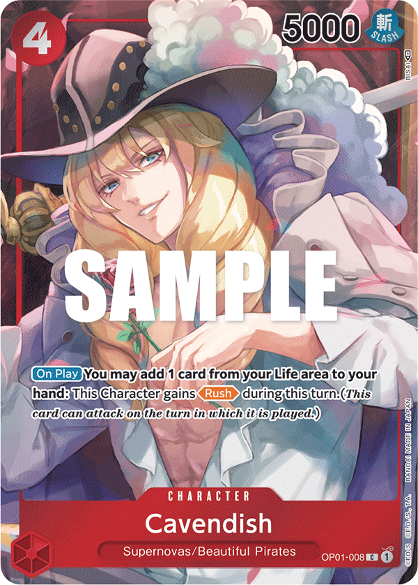 Cavendish (Box Topper) OP01-008 One Piece card