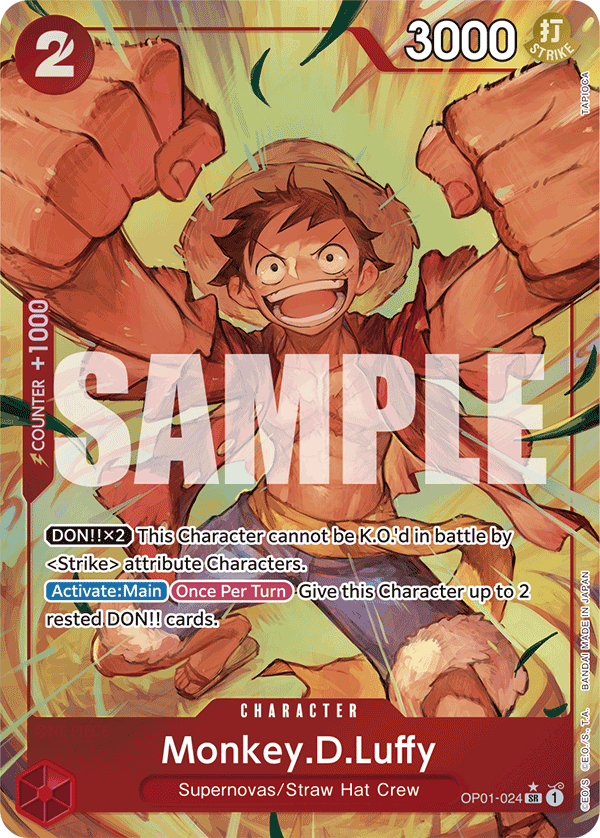 Monkey.D.Luffy (OP01-024) (Alternate Art) OP01-024 One Piece card