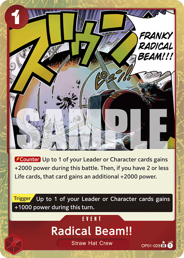 Radical Beam!! (Textured Foil) OP01-029 One Piece card