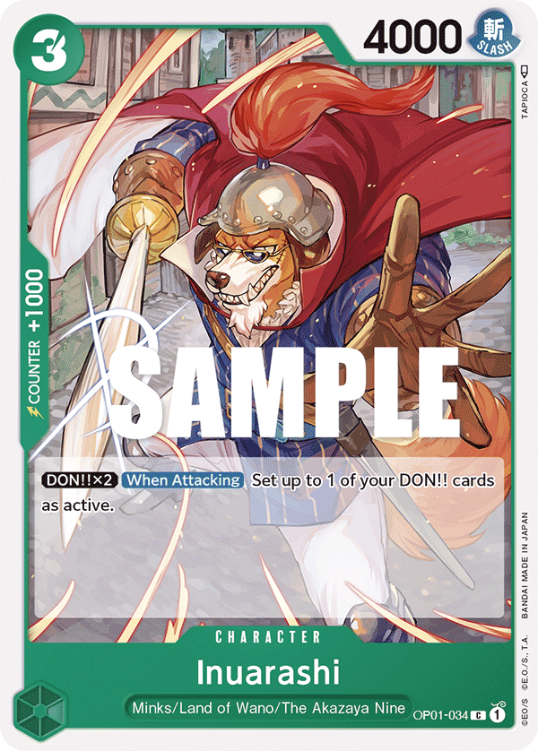 Inuarashi OP01-034 One Piece card