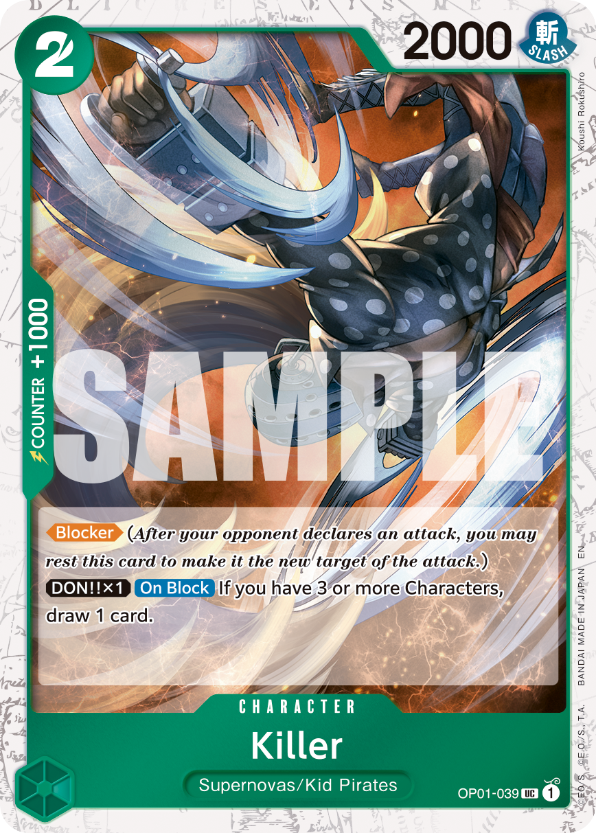 Killer (Pirate Foil) OP01-039 One Piece card