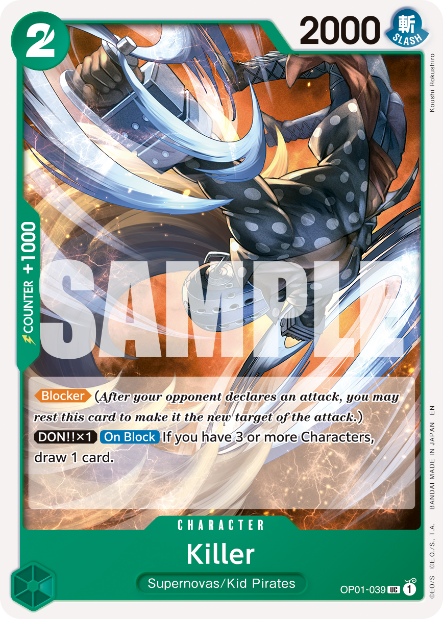 Killer (Reprint) OP01-039 One Piece card
