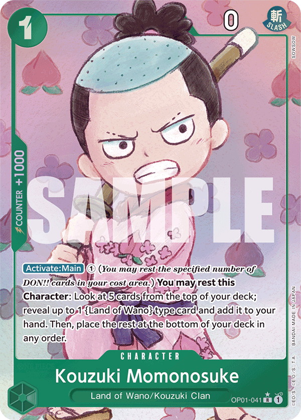 Kouzuki Momonosuke (Alternate Art) OP01-041 One Piece card