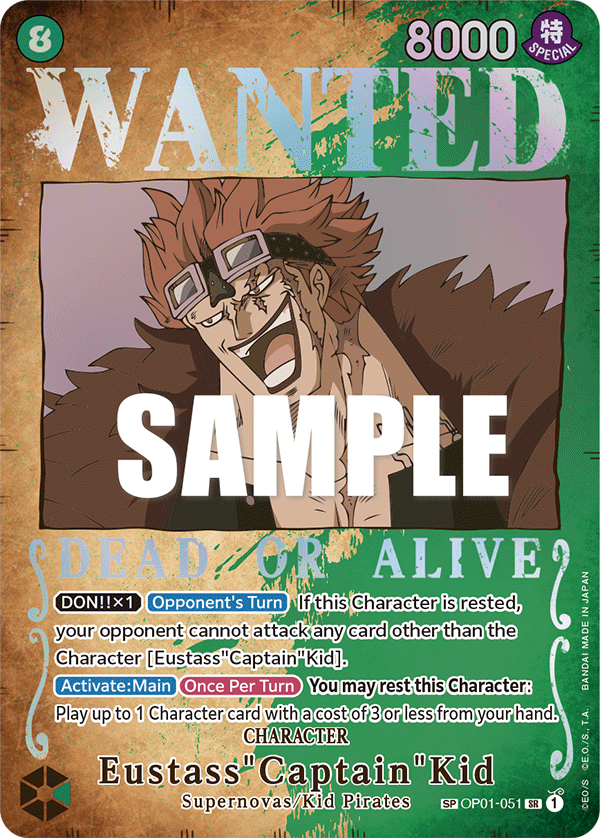 Eustass"Captain"Kid (Wanted Poster) OP01-051 One Piece card