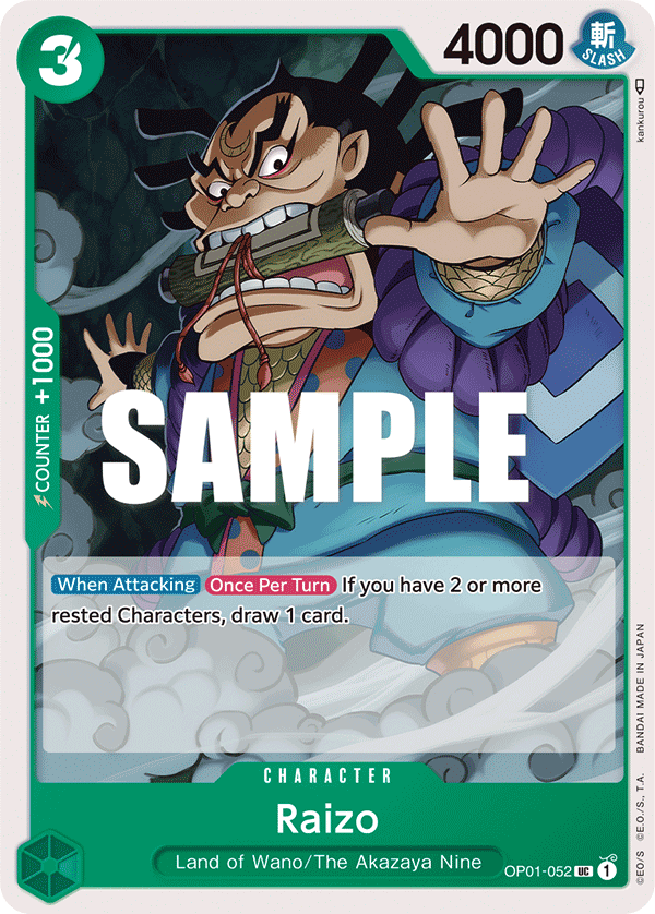 Raizo OP01-052 One Piece card