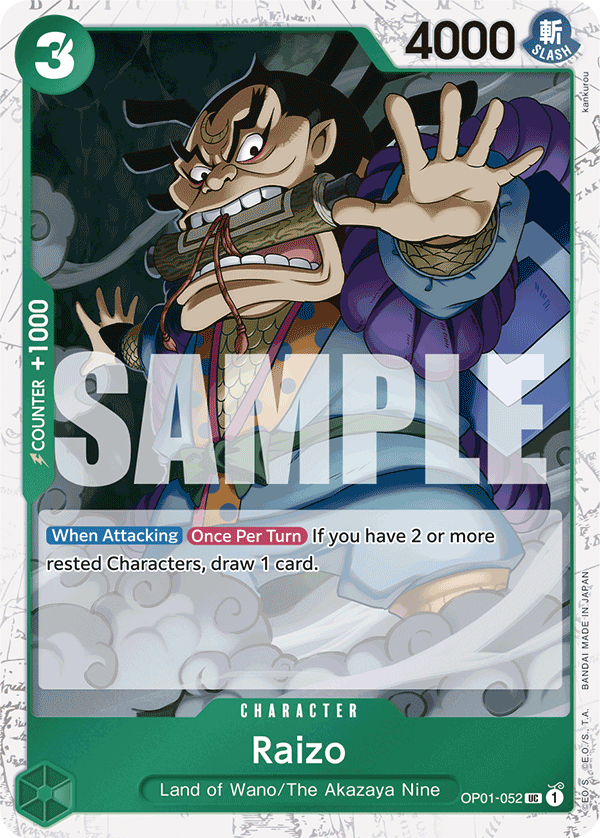 Raizo (Jolly Roger Foil) OP01-052 One Piece card