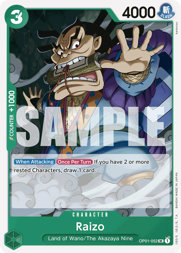 Raizo (Reprint) OP01-052 One Piece card