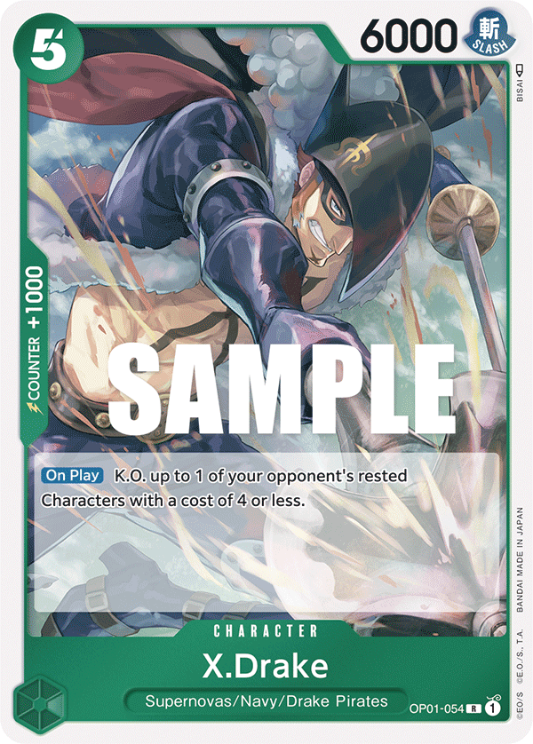 X.Drake (054) OP01-054 One Piece card