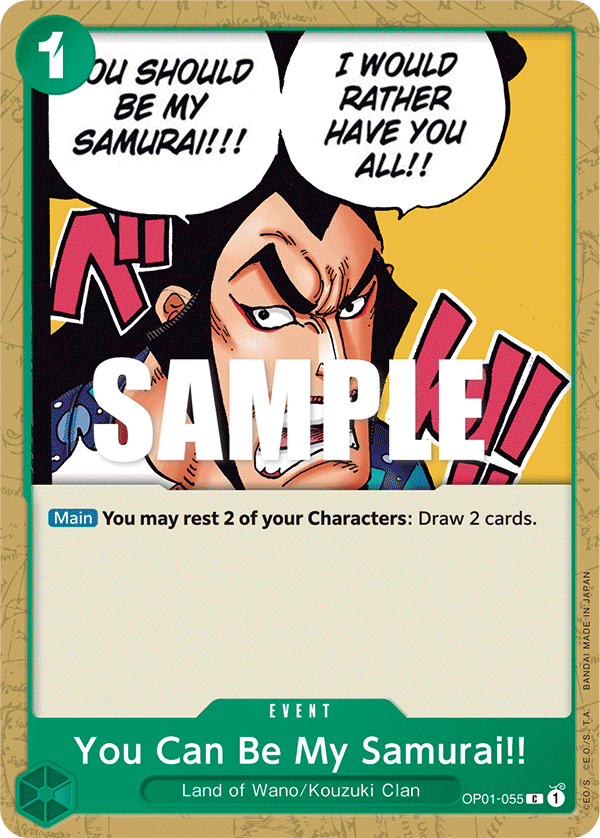 You Can Be My Samurai!! OP01-055 One Piece card