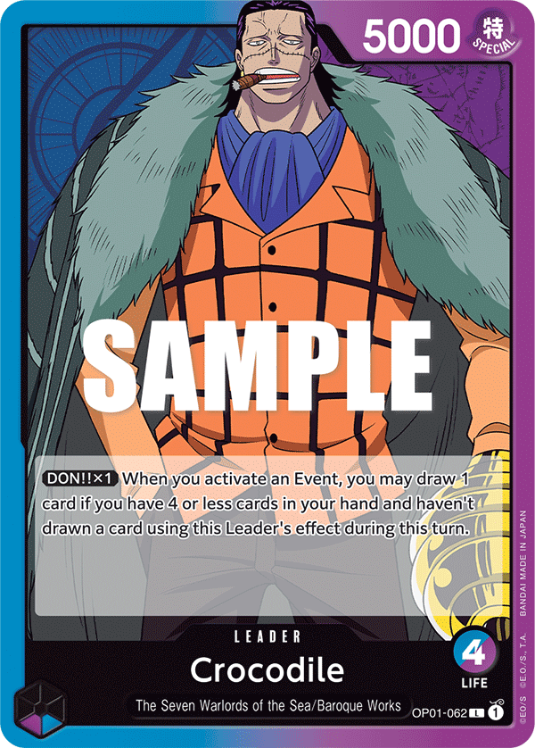 Crocodile (062) OP01-062 One Piece card