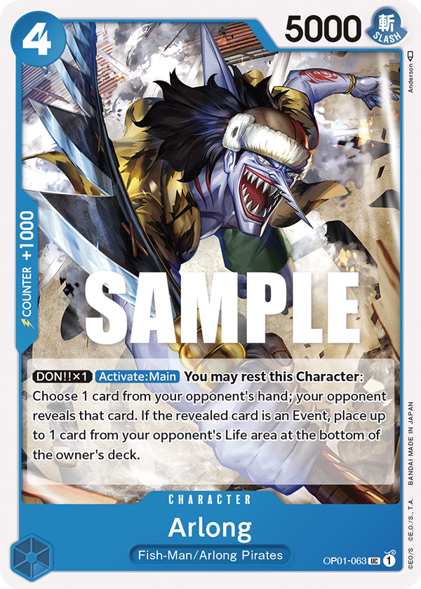 Arlong OP01-063 One Piece card