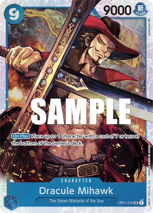 Dracule Mihawk OP01-070 One Piece card