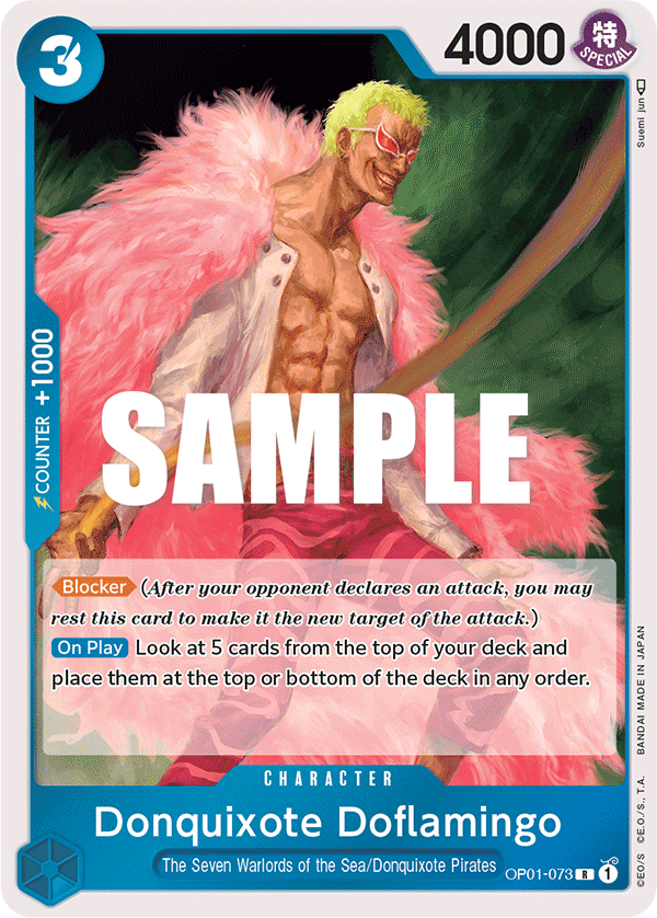 Donquixote Doflamingo (073) OP01-073 One Piece card