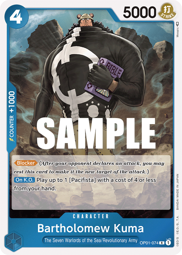 Bartholomew Kuma OP01-074 One Piece card