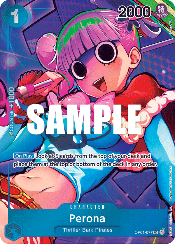 Perona (Box Topper) OP01-077 One Piece card