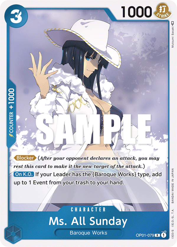 Ms. All Sunday OP01-079 One Piece card