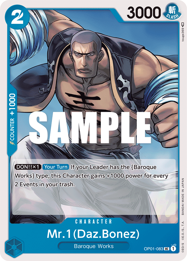 Mr.1 (Daz.Bonez) OP01-083 One Piece card