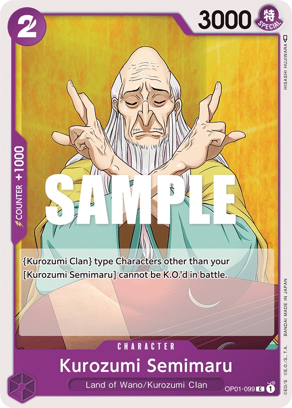 Kurozumi Semimaru OP01-099 One Piece card