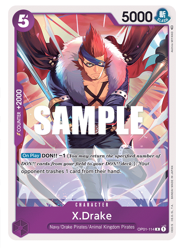 X.Drake (114) OP01-114 One Piece card