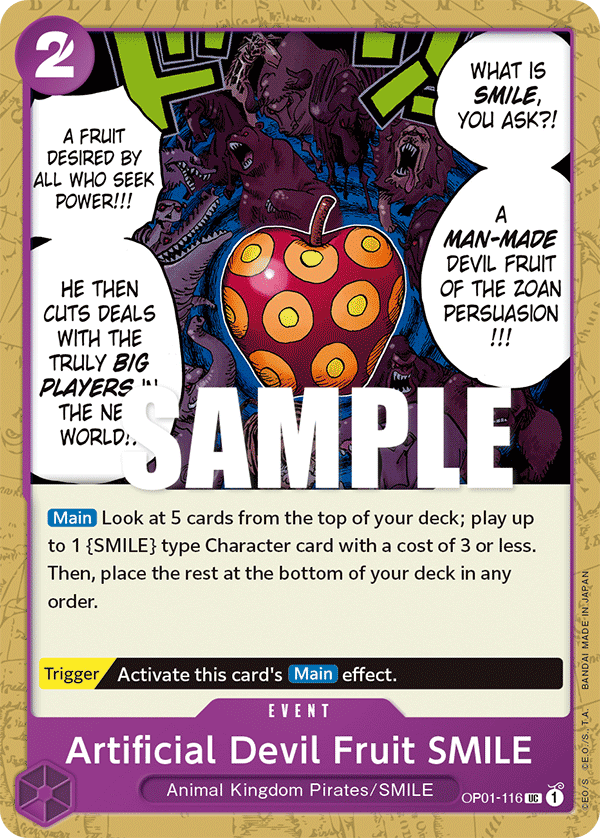 Artificial Devil Fruit SMILE OP01-116 One Piece card