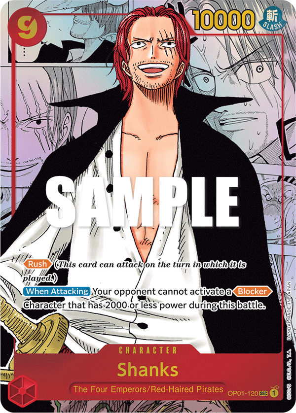 Shanks (Parallel) (Manga) (Alternate Art) OP01-120 One Piece card