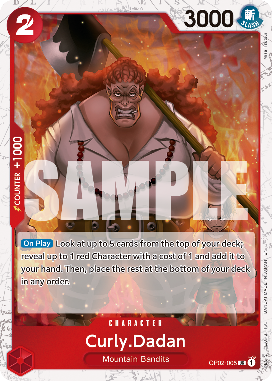 Curly.Dadan (Pirate Foil) OP02-005 One Piece card