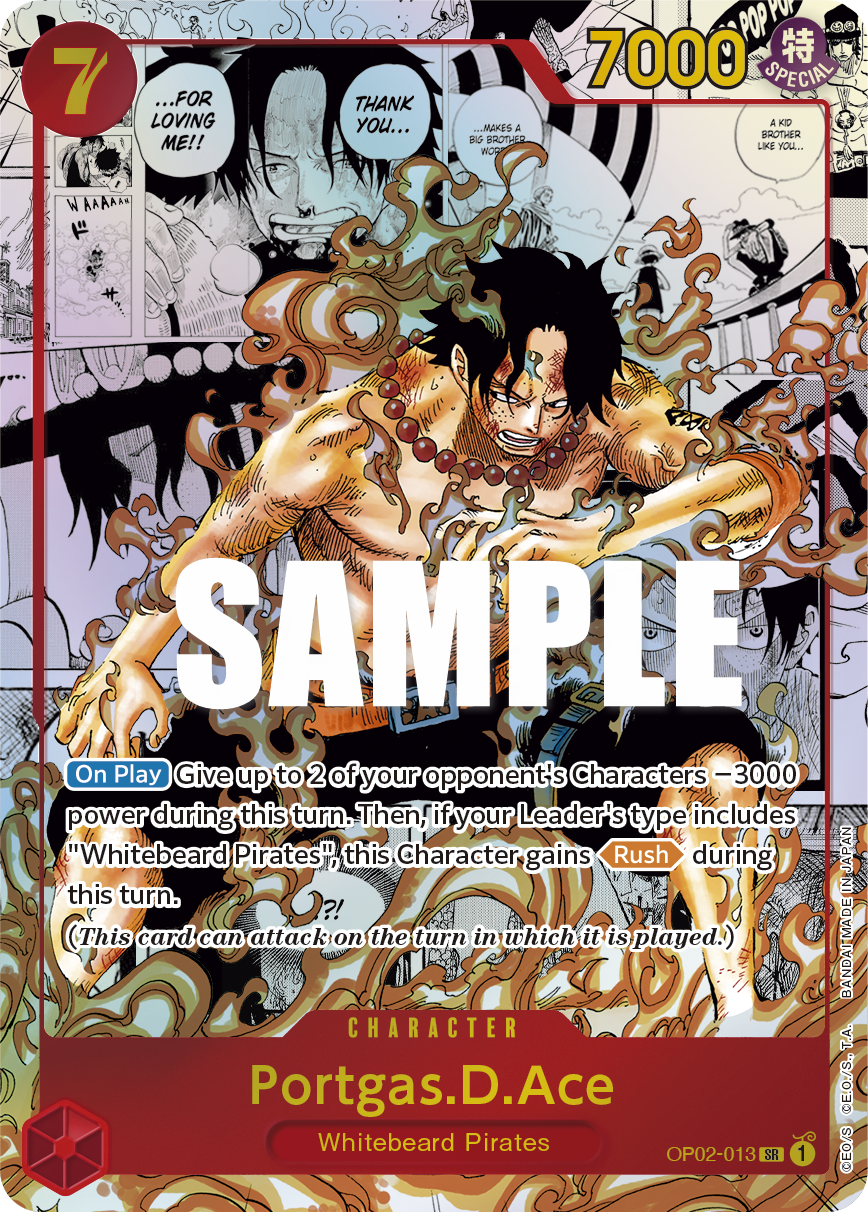 Portgas.D.Ace (Parallel) (Manga) (Alternate Art) OP02-013 One Piece card