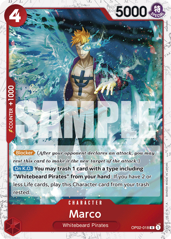 Marco (Jolly Roger Foil) OP02-018 One Piece card