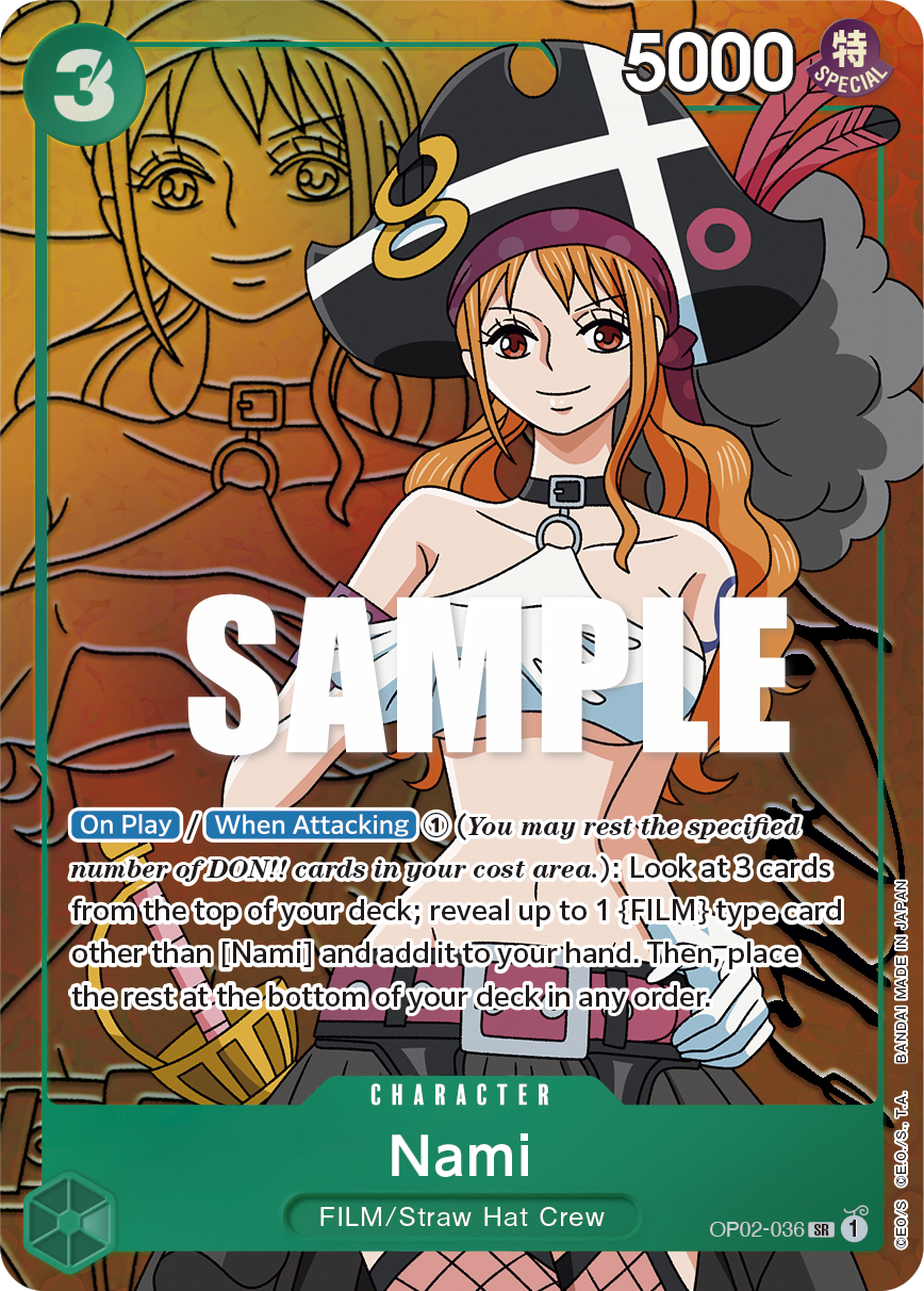 Nami (Alternate Art) OP02-036 One Piece card