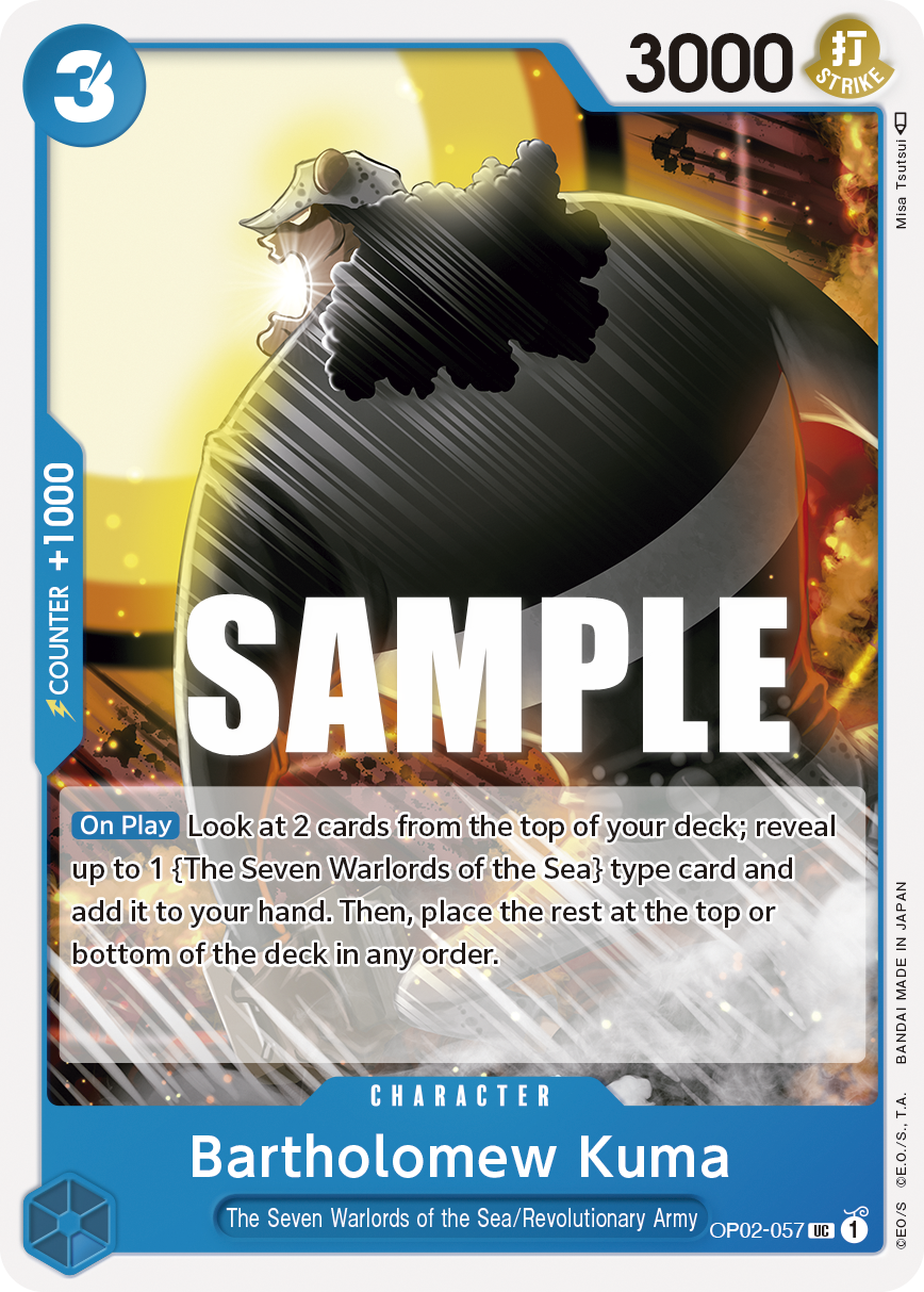 Bartholomew Kuma OP02-057 One Piece card