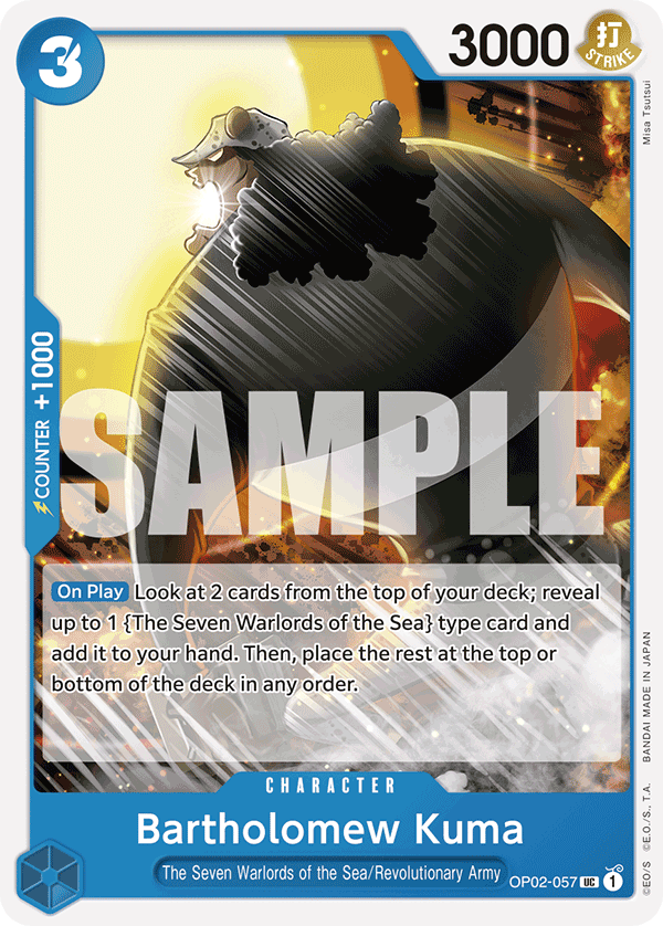 Bartholomew Kuma OP02-057 One Piece card