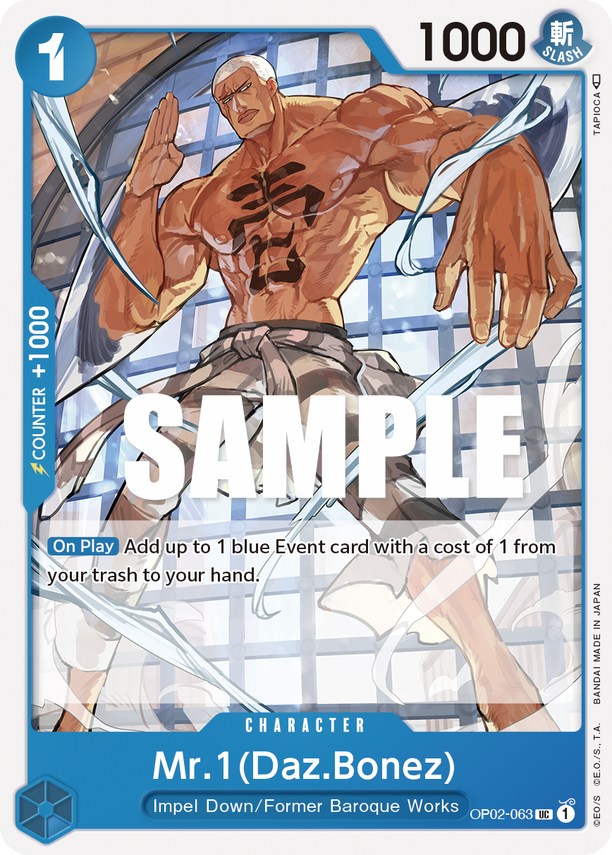 Mr.1 (Daz.Bonez) OP02-063 One Piece card
