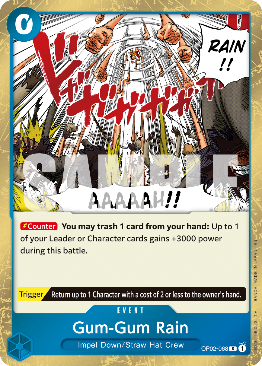 Gum-Gum Rain (Reprint) OP02-068 One Piece card