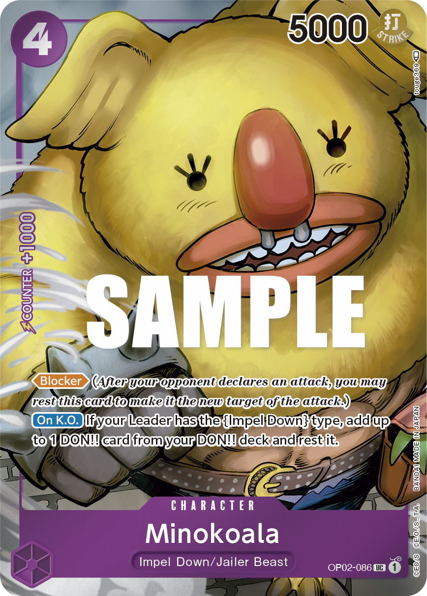 Minokoala (Box Topper) OP02-086 One Piece card