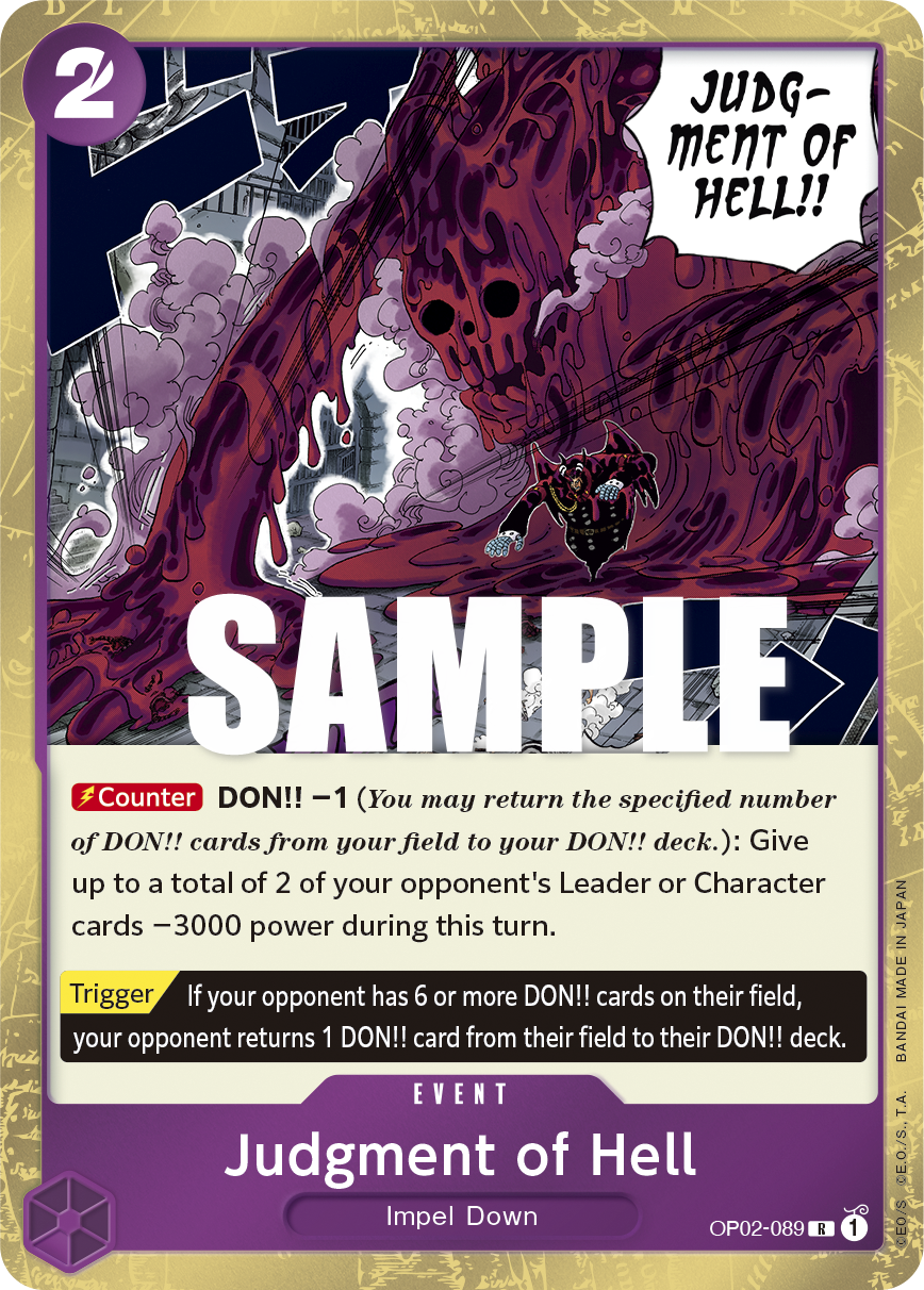Judgment of Hell OP02-089 One Piece card