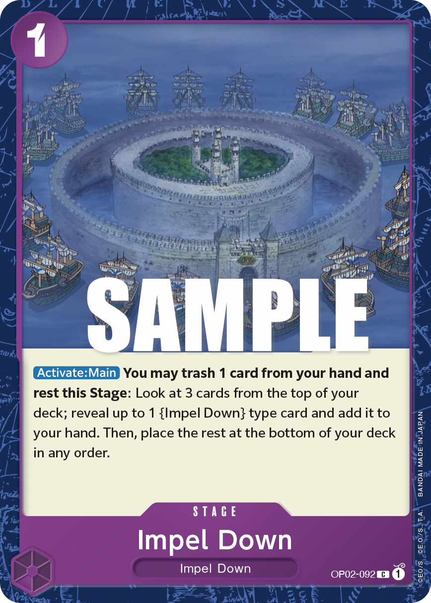 Impel Down OP02-092 One Piece card