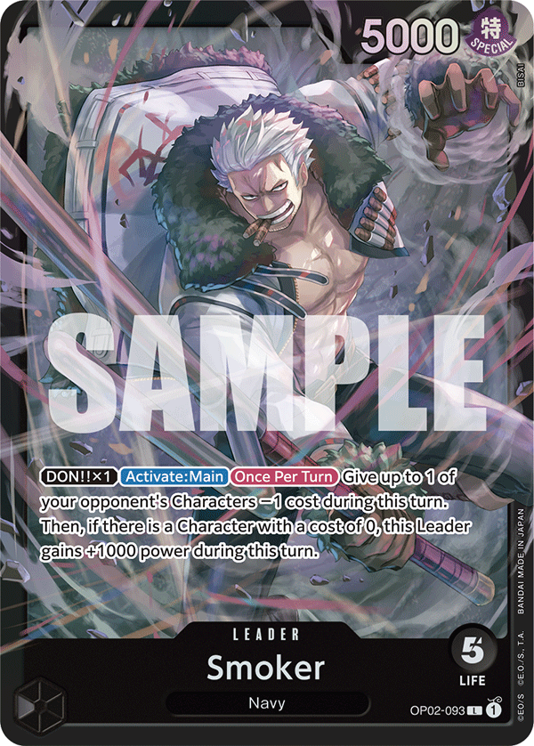 Smoker (OP02-093) leader from Starter Deck 19: BLACK Smoker