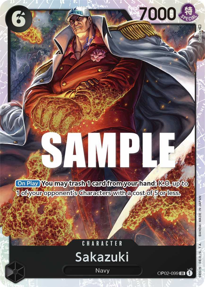 Sakazuki OP02-099 One Piece card
