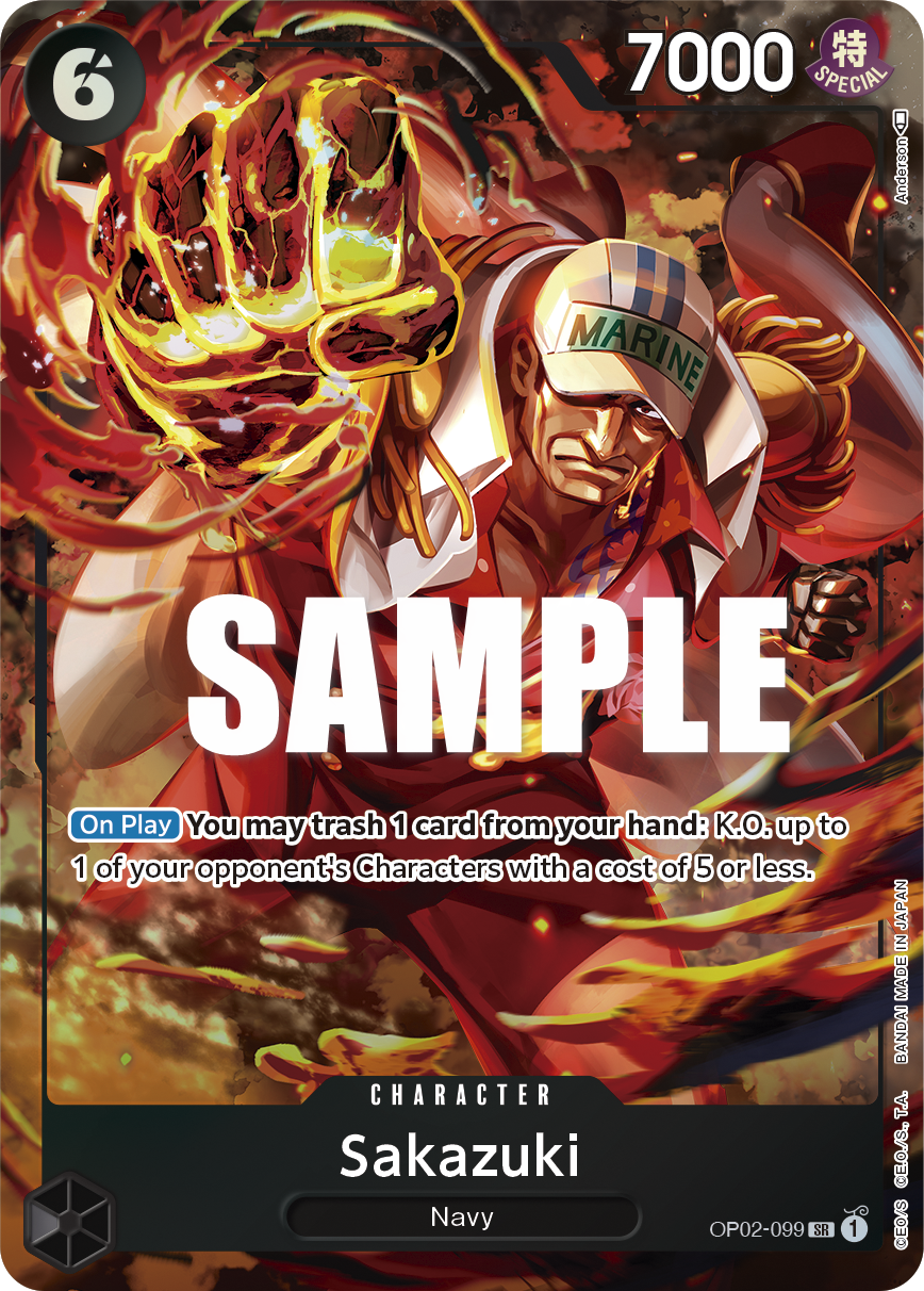Sakazuki (Alternate Art) OP02-099 One Piece card