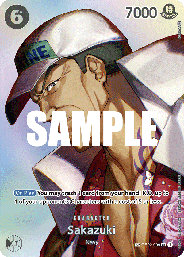 Sakazuki (SP) OP02-099 One Piece card