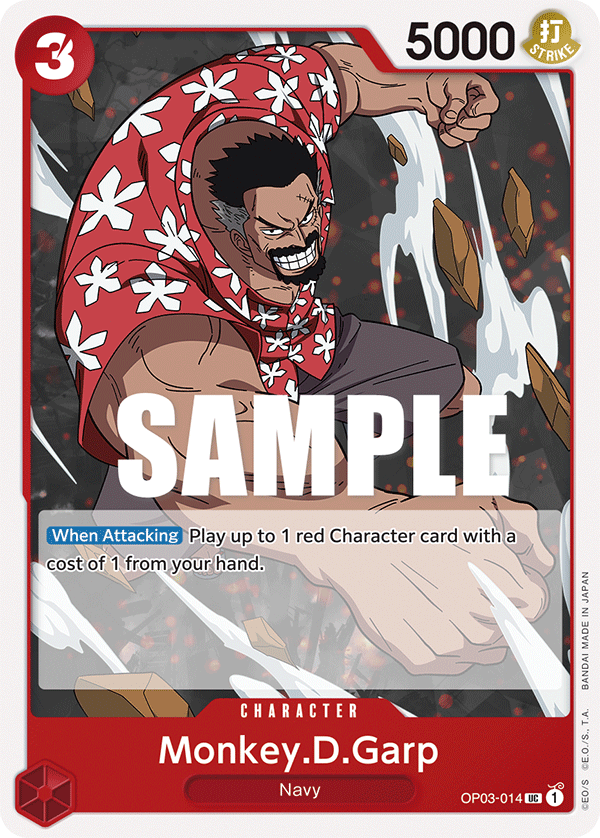 Monkey.D.Garp OP03-014 One Piece card